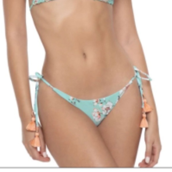 pq swim posies ruffle top w/ side tie cheeky bottoms pilyq - Picture 4 of 7